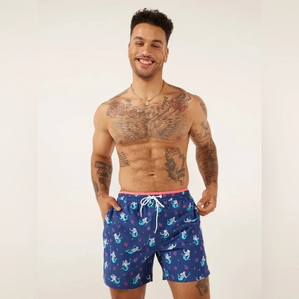 Chubbies ‘Triton of the Seas” Swim Trunks. 5.5” inseam. NWT!